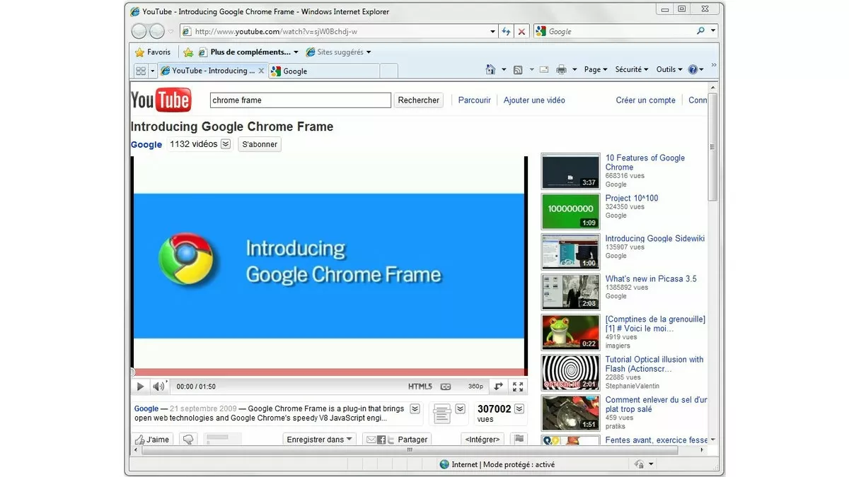Le controversé Google Chrome Frame en bêta