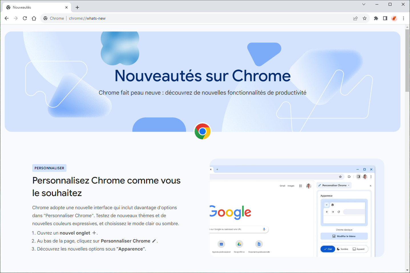 google-chrome-interface-classique