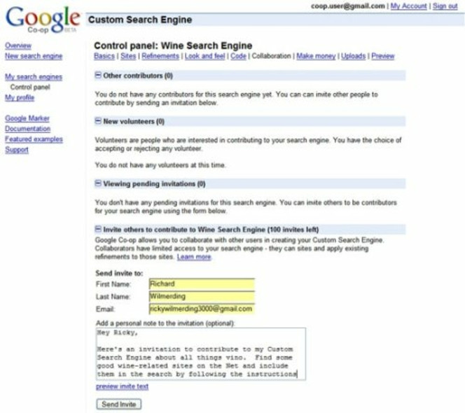 Google Custom Search captures d'écran
