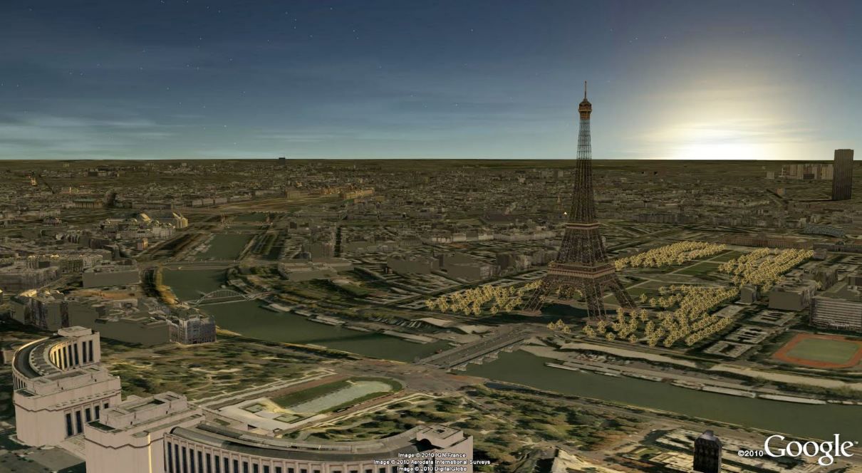 3d model for sketchup : Paris Earth 3D en Google