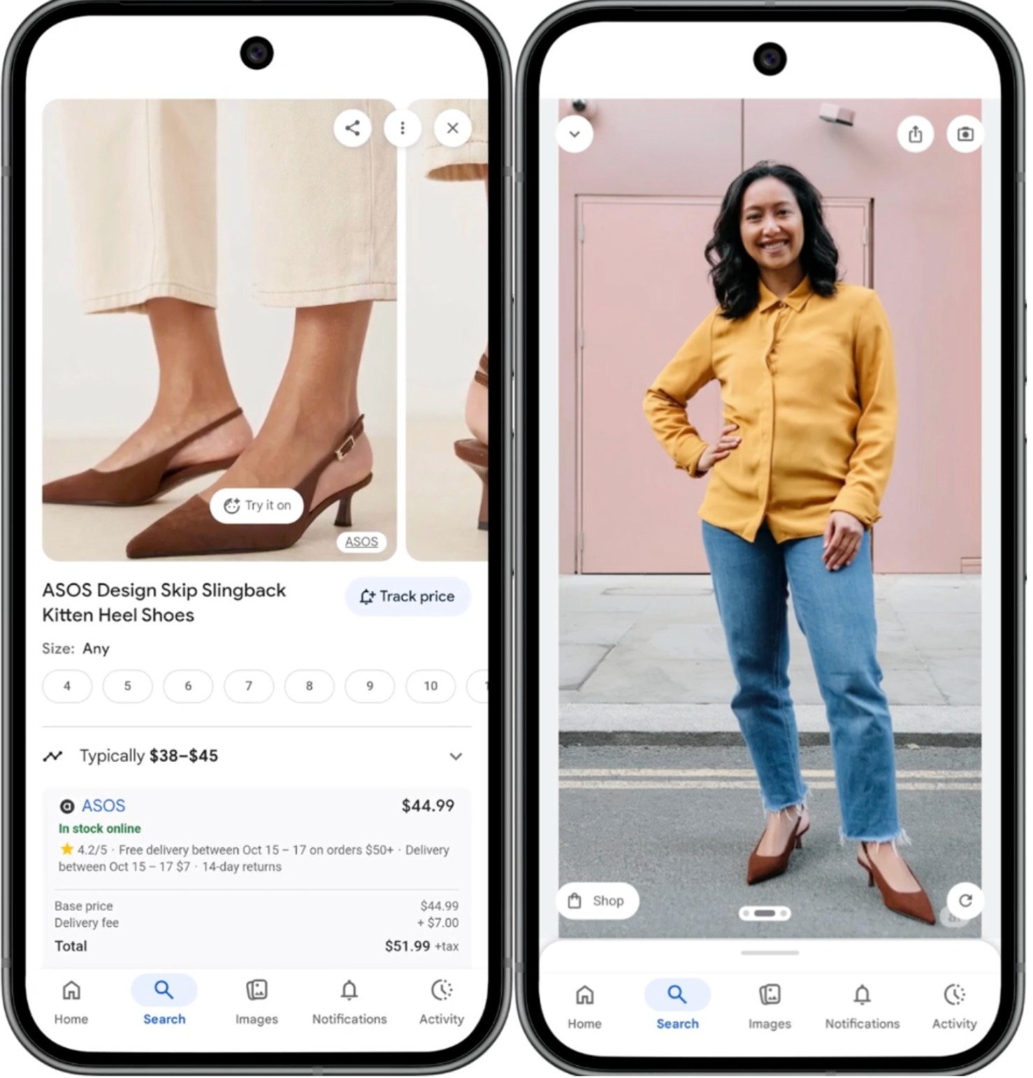 Google essai chaussures