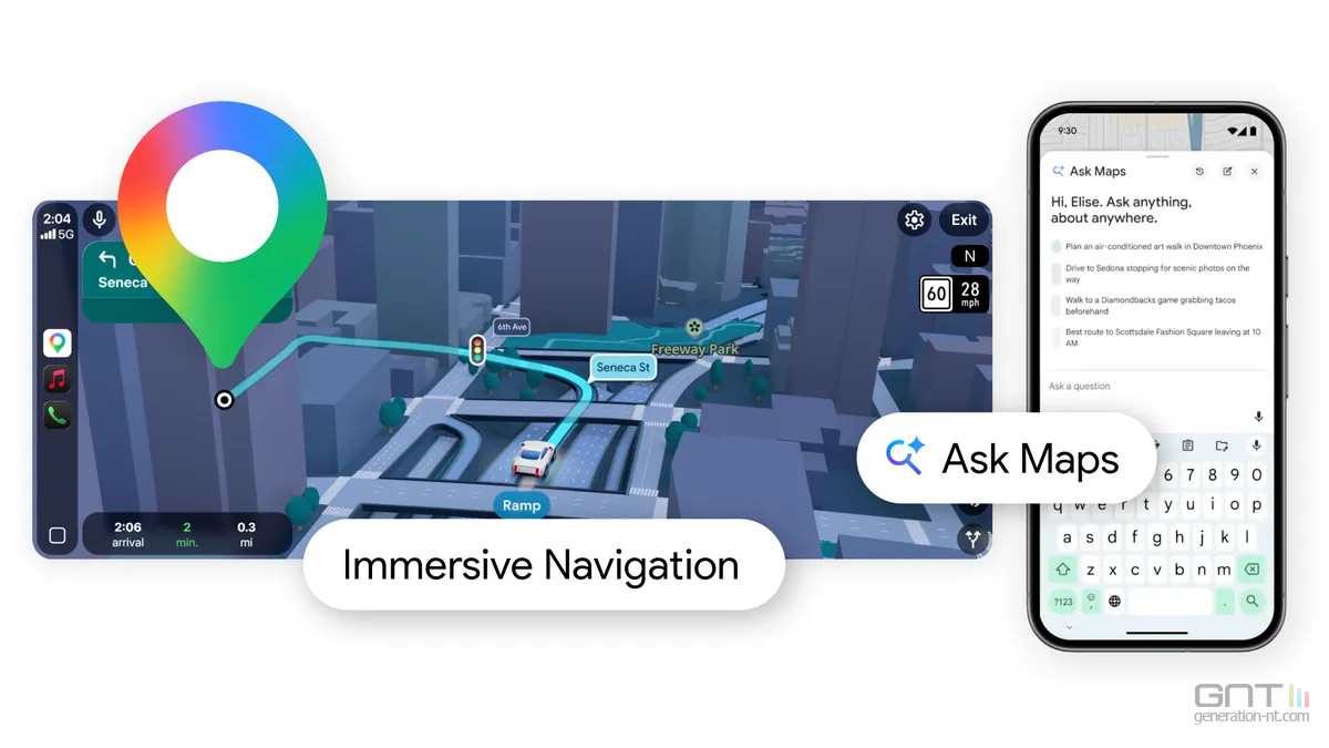 Google Maps bouleverse sa navigation et se transforme avec Gemini