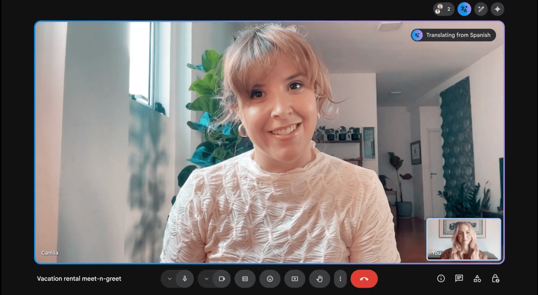 Google meet traduction