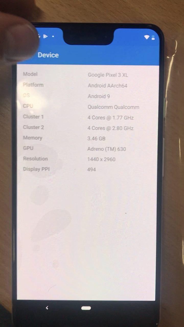 Google Pixel 3 XL Android Pie