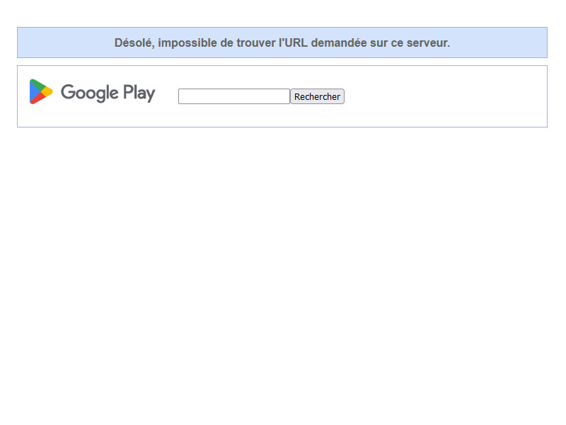 google-play-page-introuvable