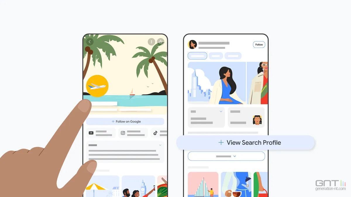 Google introduit les profils Search pour les créateurs de contenu