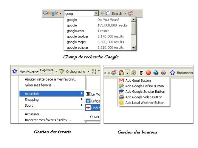 Google Toolbar beta 3.0 pour  Firefox (640x480)