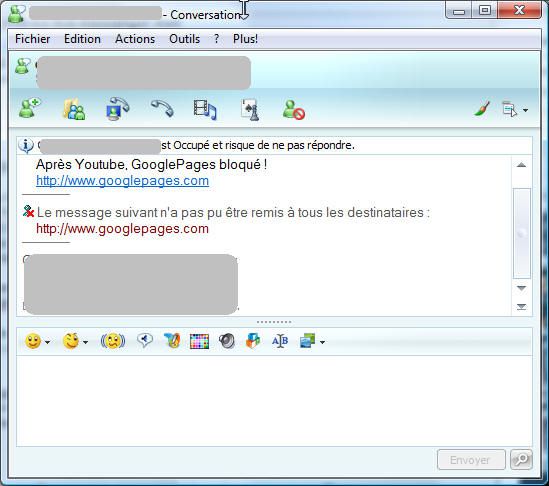 googlepages censure Windows Live Messenger Capture1