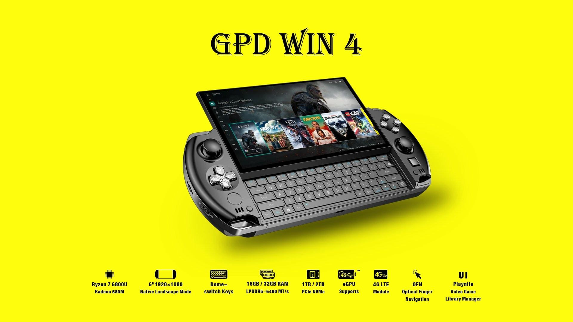 GPD Win 4 PC console jeu