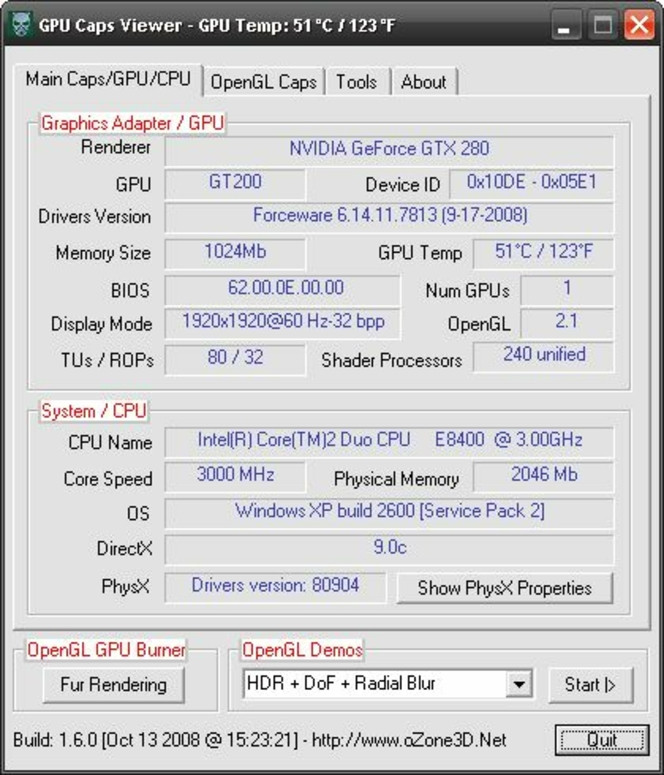 GPU Caps Viewer 1