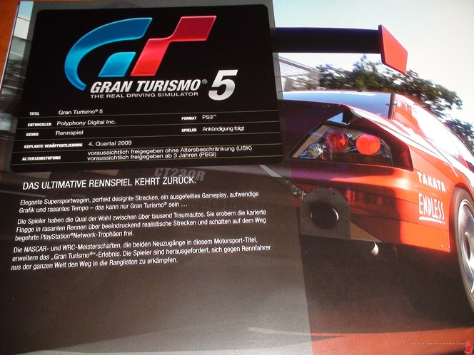 Gran Turismo 5 - brochure sortie