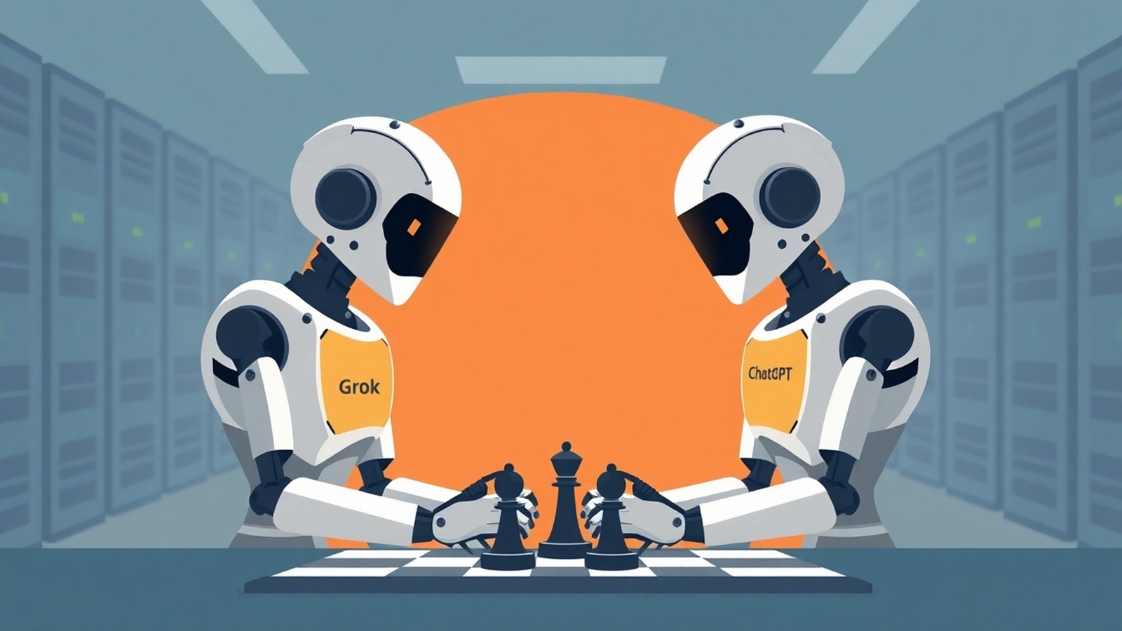 Grok ChatGPT echecs illustration IA