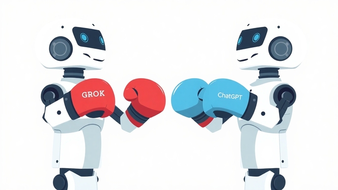 Grok ChatGPT IA illustration IA
