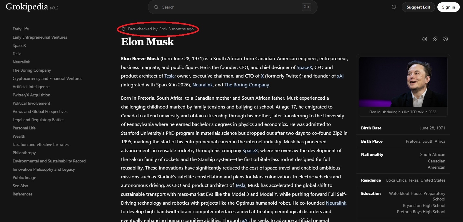Grokipedia Elon Musk