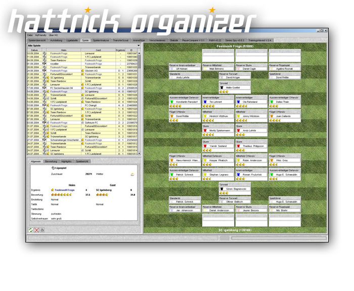hattrick organizer screen 2