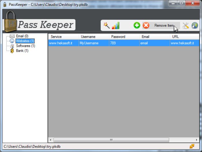 Hekasoft PassKeeper screen2