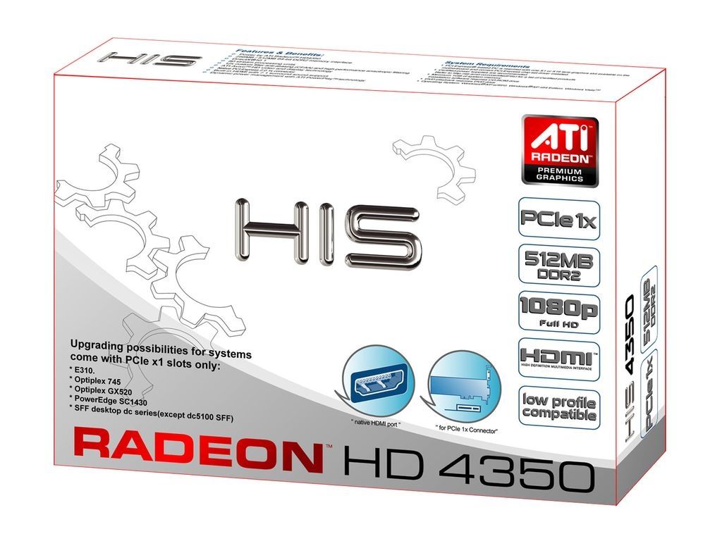 HIS Radeon HD 4350 PCI-E 1x 1