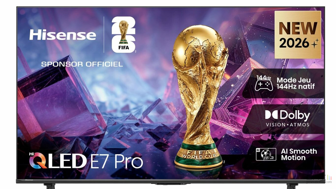 TV Hisense 65E7S Pro à 649,99 ¬ : l'immersion QLED 65" taillée pour le sport et le jeu vidéo