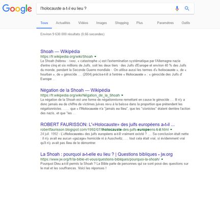Holocauste Google