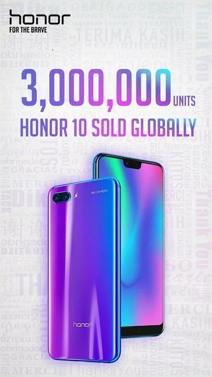 Honor 10 ventes record