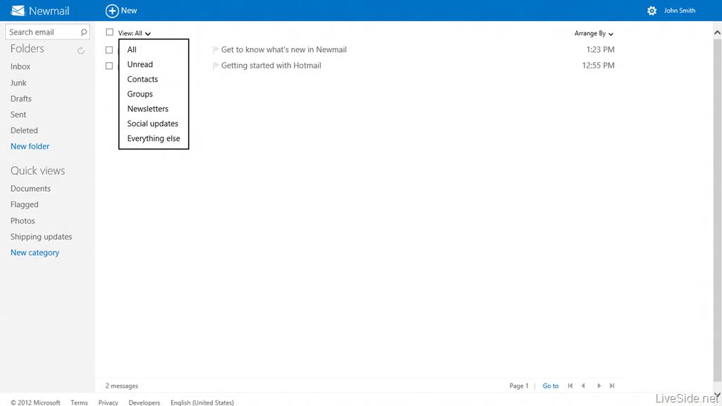 Hotmail-Newmail-View-Options