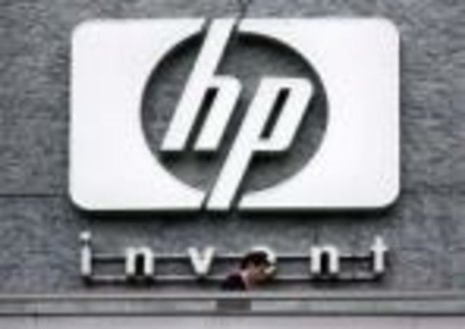 HP Invent logo silver