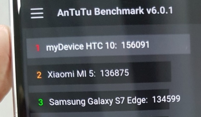 HTC 10 AnTuTu score