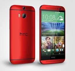 HTC One M8 rouge