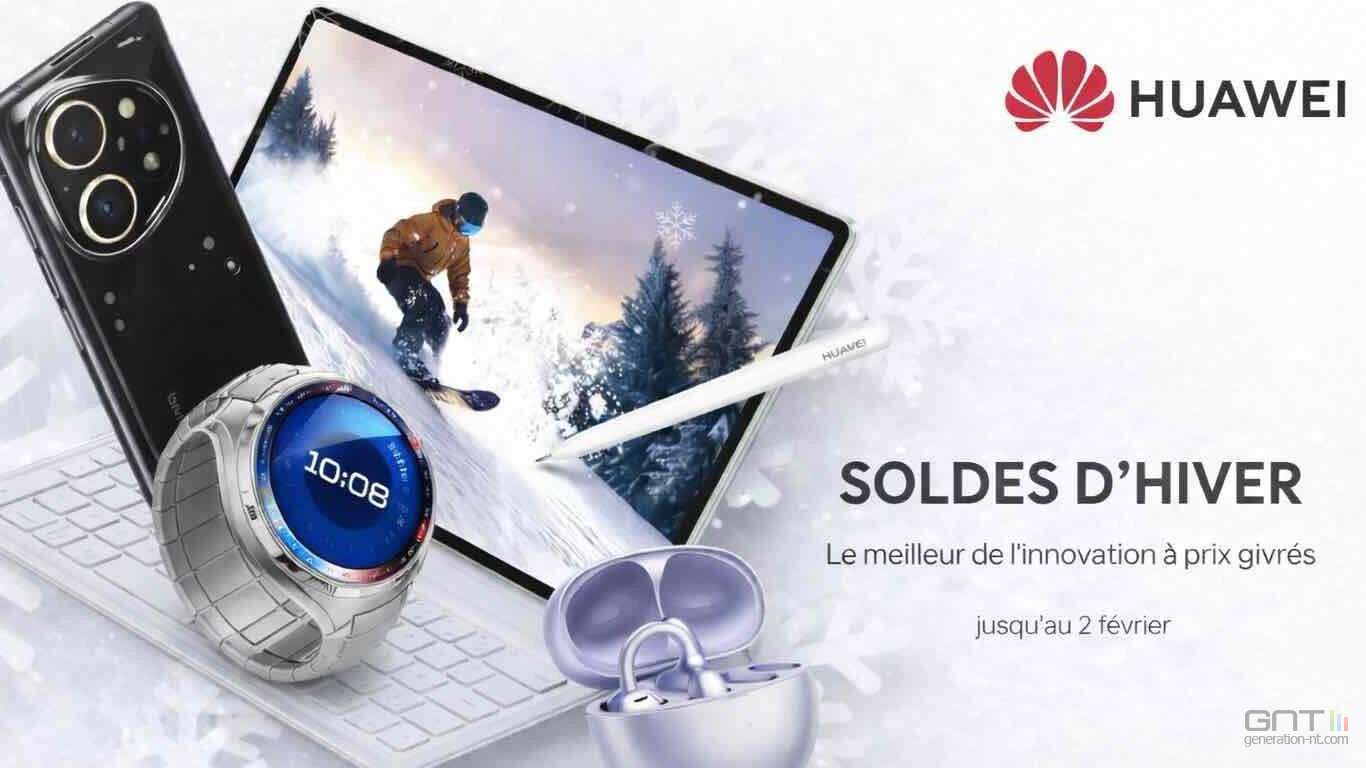 Soldes d'Hiver Huawei 2026 : jusqu'à 200¬ de remise et des cadeaux exceptionnels !