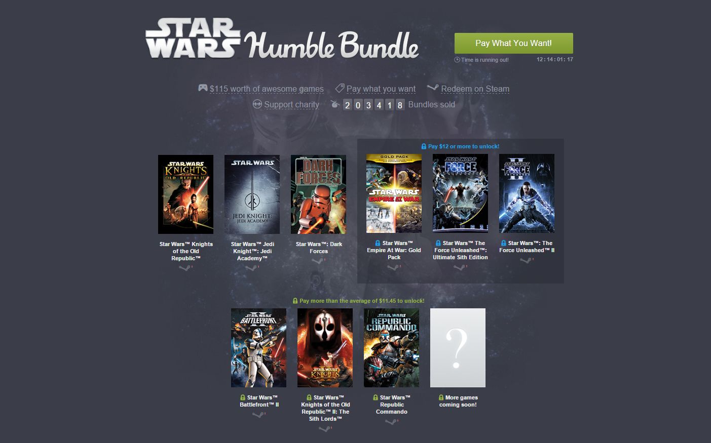 Humble Bundle Star Wars Unicef