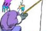 Ice-fishing cartoon
