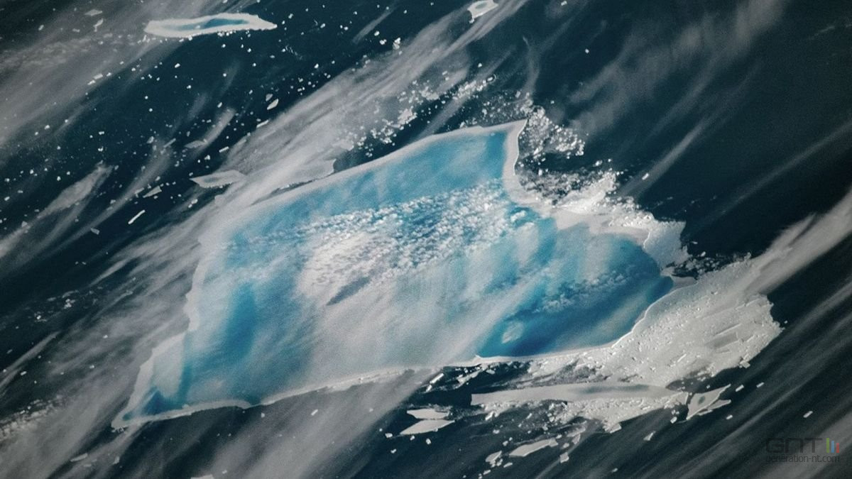 L'iceberg géant A-23A se pare d'un bleu intense avant de disparaître
