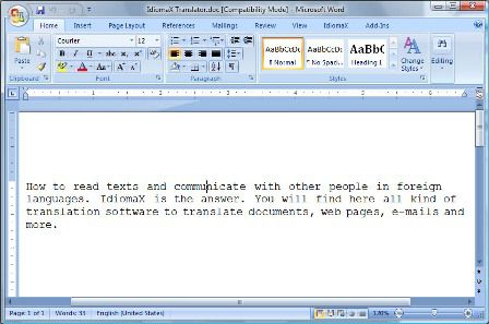 IdiomaX Office Translator screen2