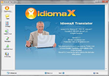IdiomaX Translator screen1
