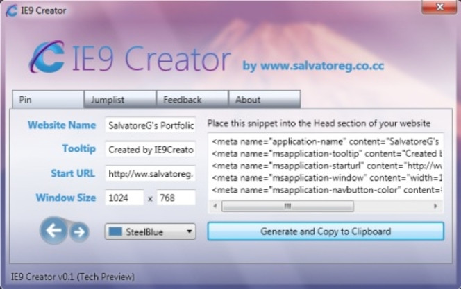 IE9 Creator
