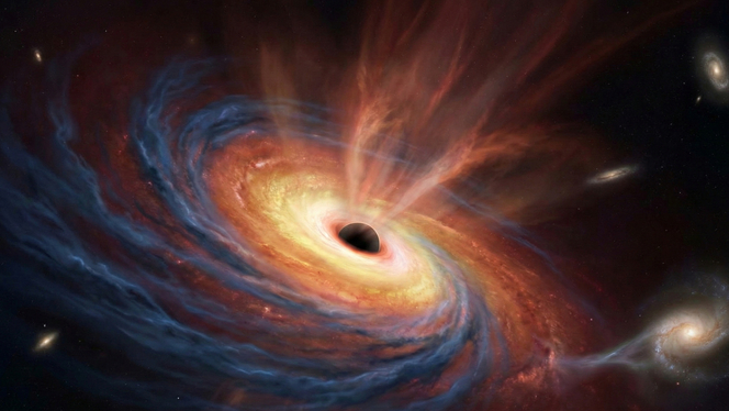 illustration-geyser-rouge-trou-noir-galaxie