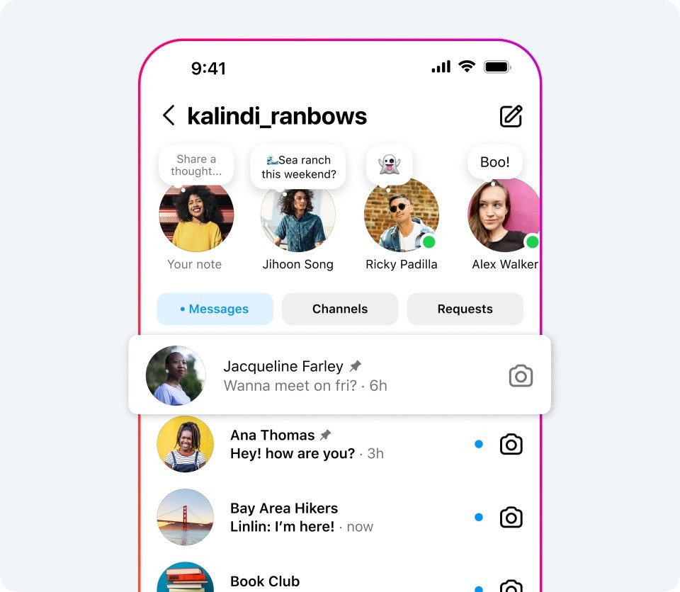 Instagram groupes Ã©pinglÃ©s