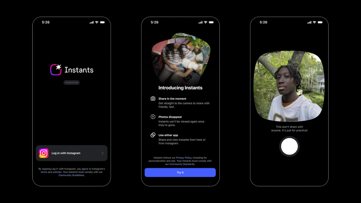 Instagram Instants vaut déjà une enquête à Meta