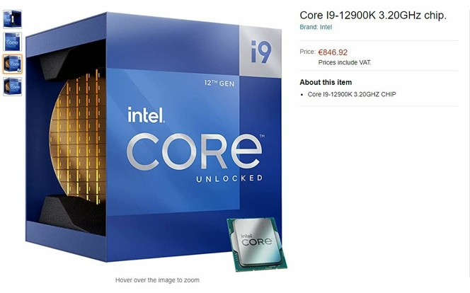Intel Core i9 12900K Alder Lake prix