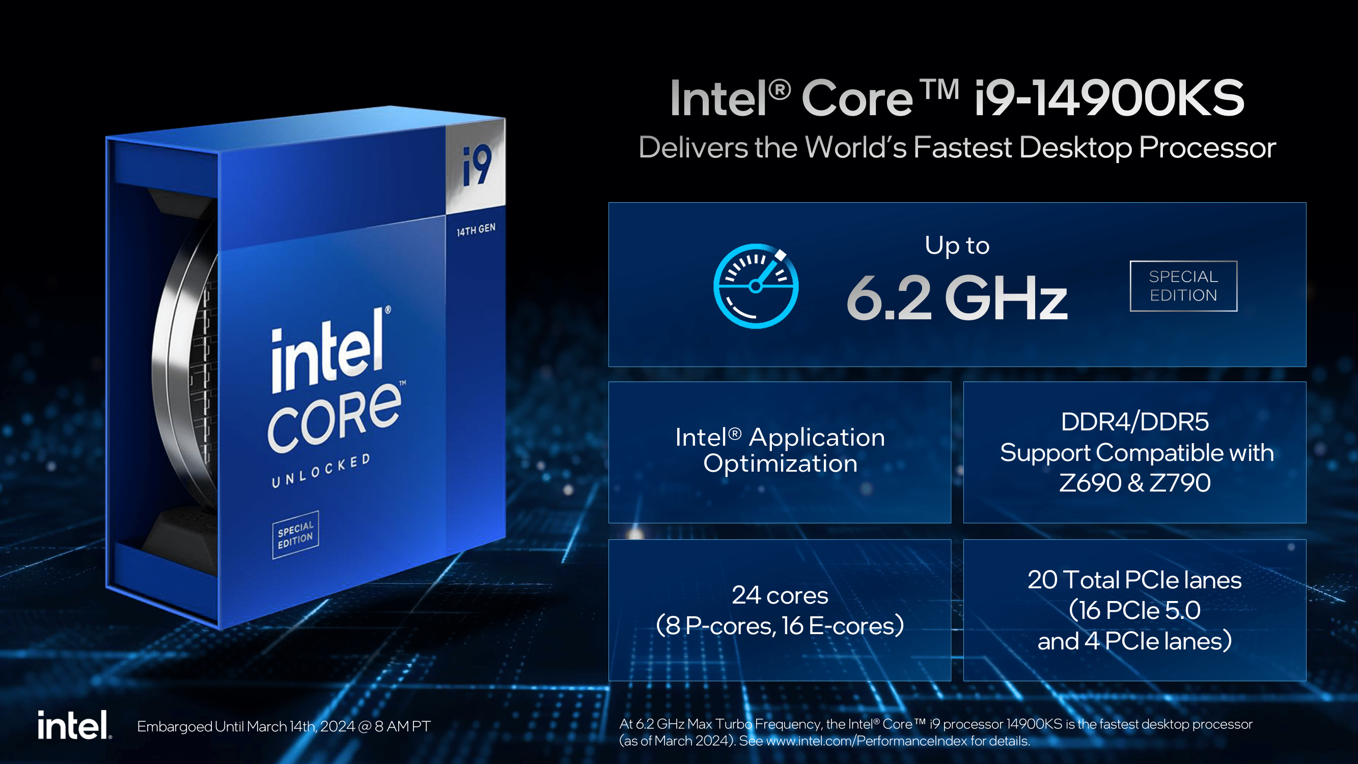 Intel Core i9 14900KS processeur caracteristiques