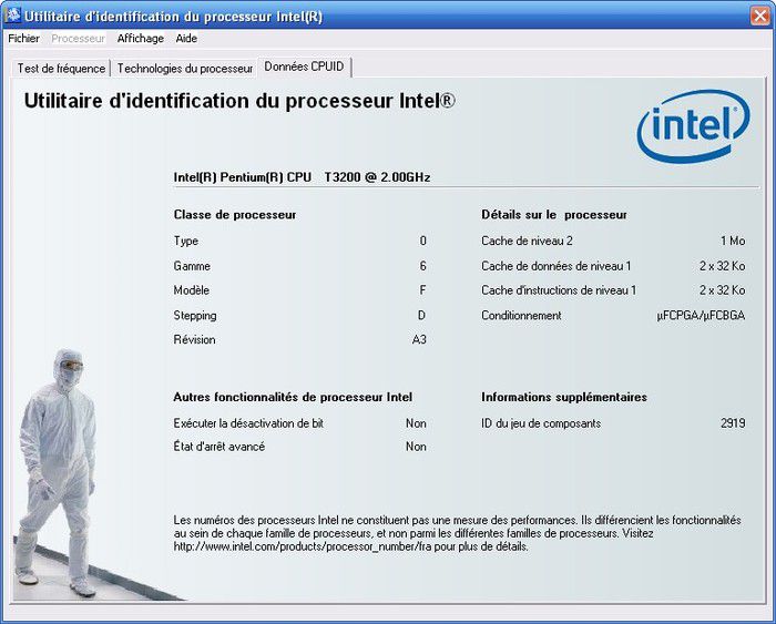 Intel Processor Identification Utility screen2