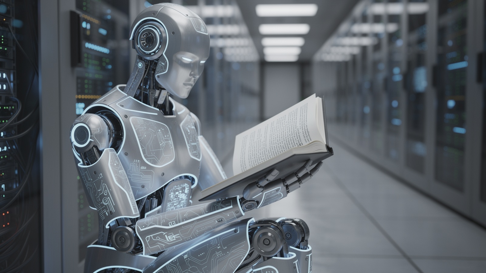 intelligence artificielle livre illustration IA