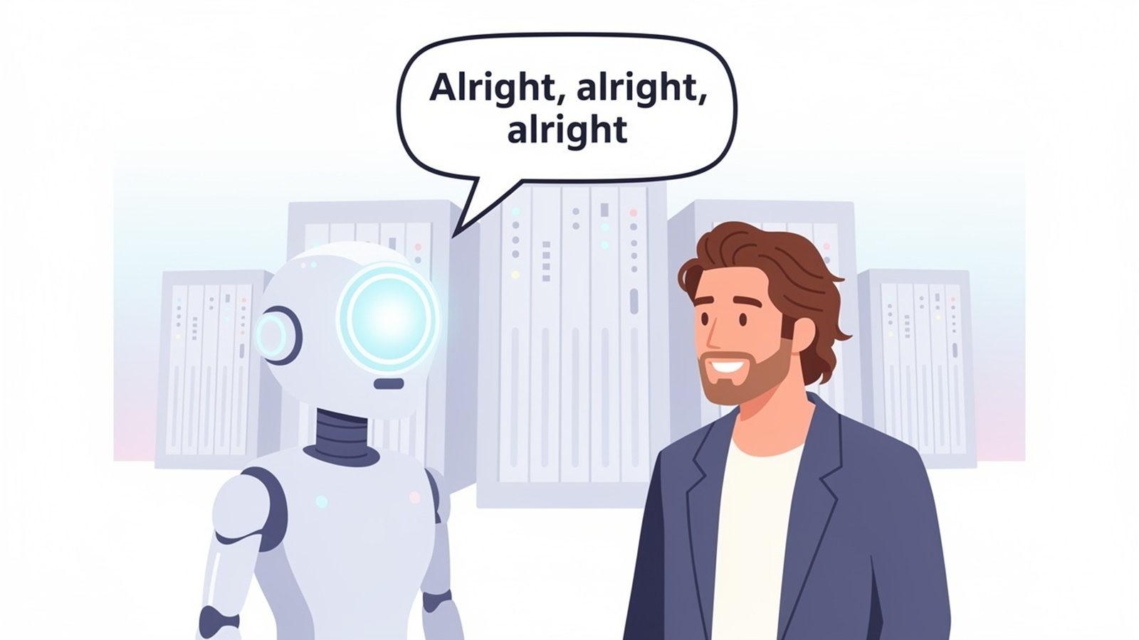 Intelligence artificielle Matthew McConaughey propriete intellectuelle illustration IA