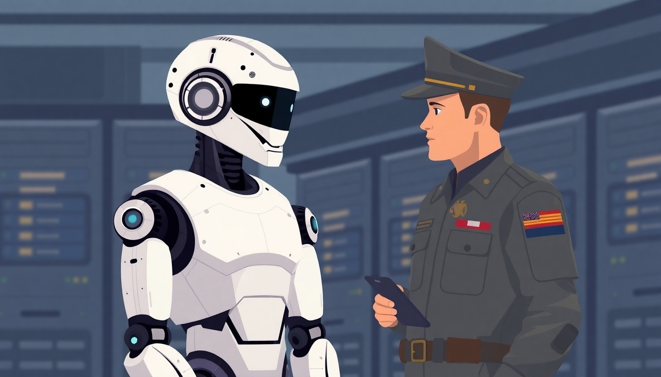 intelligence artificielle militaire illustration ia