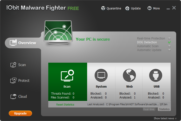 IObit Malware Fighter screen1