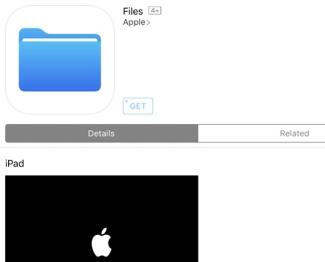 iOS 11 gestionnaire fichier vignette