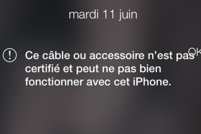 iOS 7 câble