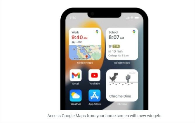 iOS Maps widget