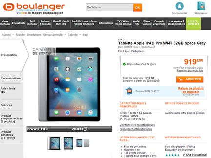 iPad Pro Boulanger 1
