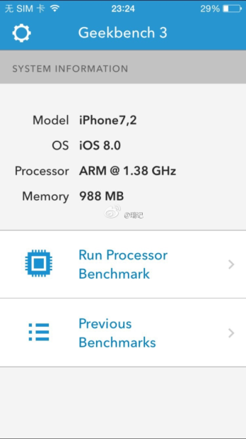 iPhone 6 benchmark